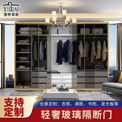 Light extravagance Open kitchen Bar counter Partition door Sliding door TOILET Glass door Closet door Louvered doors Grille door