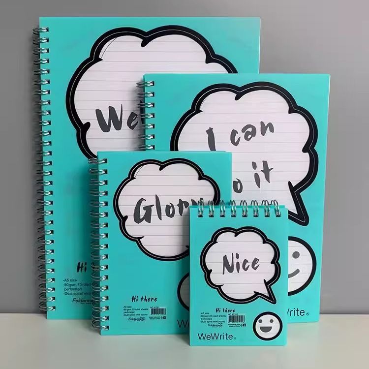 Fumigao Hola bobina libro A5 colorido libro a rayas A5 Notebook B5 tablero de mensajes transparente Bloc de notas libro de grabación