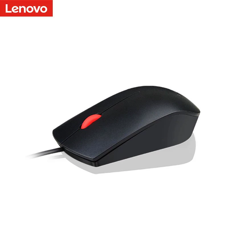 Lenovo wired mouse, small red dot blue light mouse 4Y50R20863
