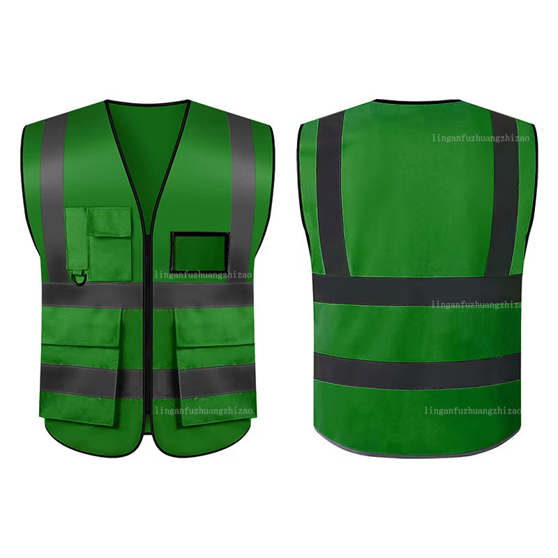Chaleco de Seguridad Reflectante Multibolsillos para Construcción y Tráfico