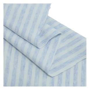 40 0.5 Striped Fleece Cotton Stretch Class A Combed Fabric Autumn and Winter Thermal Underwear Pajamas Base Fabric