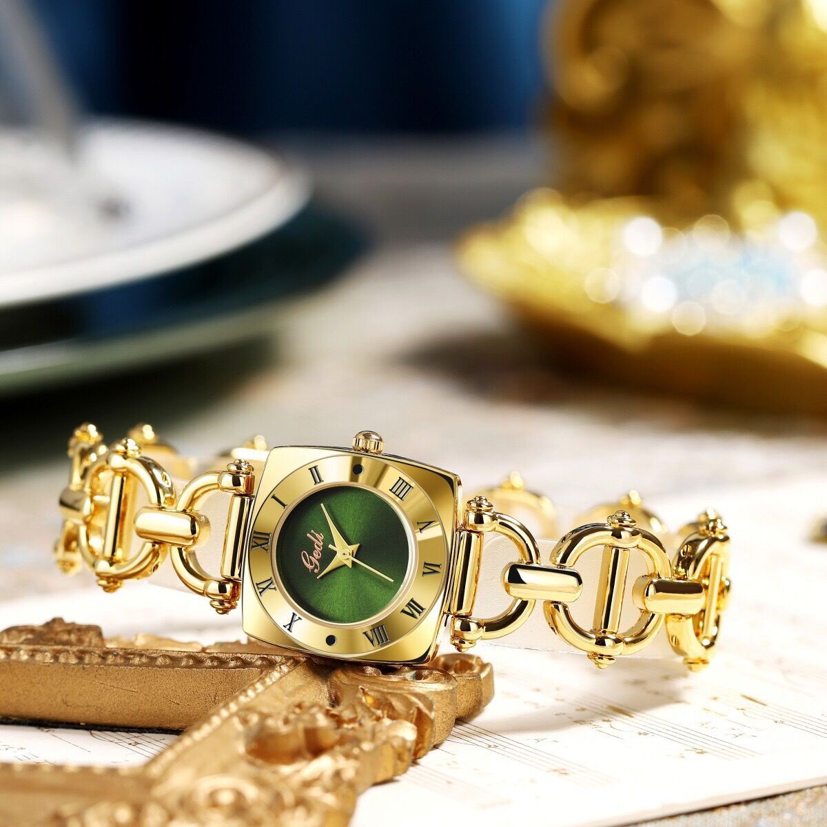 50g Weight Tempered Glass Mirror Material Stainless Steel Strap Material Watch Classification Pointer Display Type Jewelry Buckle Buckle Style Square Dial Shape Holiday, Banquet, Daily Occasion Quartz Movement Solid Color Pattern Women's Gender Elegant, Lady Style Elegant Lady Solid Color Jewelry Buckle Quartz Watch Women's Watches 4