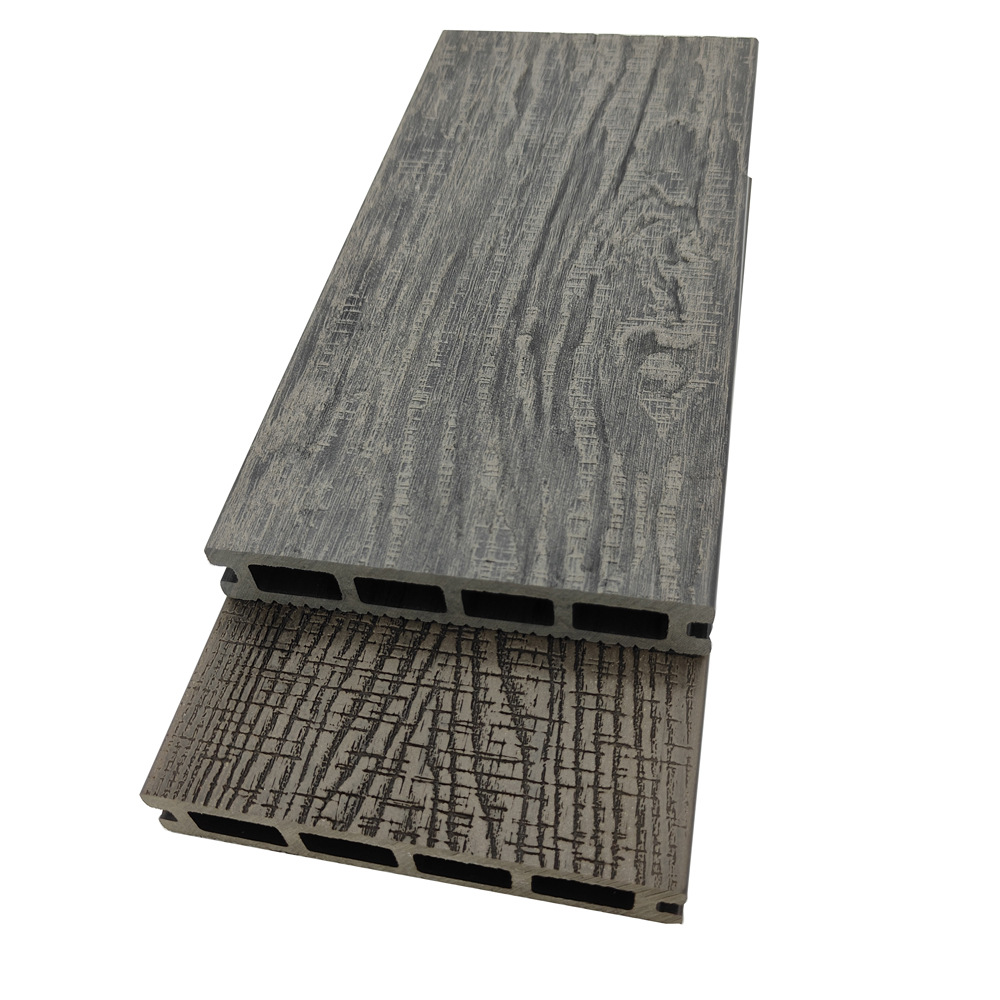 Madera plástico WPC piso generación profundo grabado en relieve viejo barco madera grano protección del medio ambiente plástico madera Material 146*25 tablero al aire libre anti-corrosión image 3