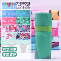 跨境双面绒吸水速干沙滩浴巾超细纤维瑜伽运动毛巾批发游泳沙滩巾