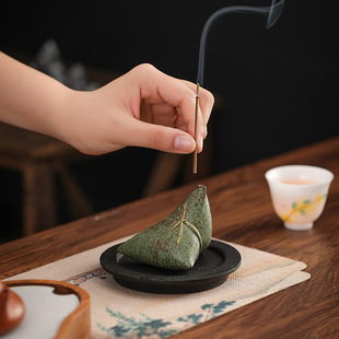 Creative Ceramic Incense Burner for Dragon Boat Festival with Different Designs for Zongzi, Suitable for Home Indoor Use
