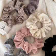 针织毛线扎头发发圈女高级感网红2024新款丸子头头绳秋冬毛绒发饰