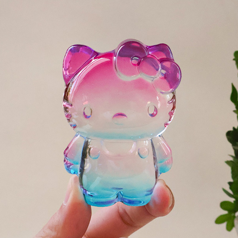 琉璃HelloKitty猫摆件玻璃kt猫可爱生日礼品家居装饰黄水晶凯蒂猫|undefined