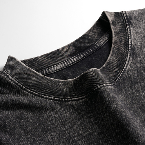 230g pure cotton European and American high street hiphop retro washing old sleeveless vest men casual loose knitted T-shirt