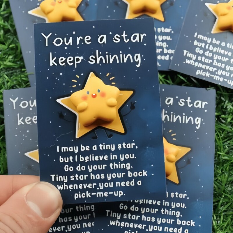 跨境you are a star keep shining星星口袋拥抱卡片首饰配饰饰品|undefined