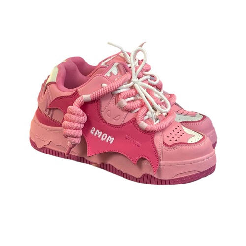 Original modified graffiti bread shoes American hiphop platform thick-soled sports white shoes female students casual sneakers