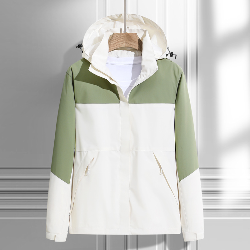 Herenkleding Lente en herfst Nieuwe outdoorjassen voor mannen en vrouwen Koppelsjassen met afneembare capuchon Waterdicht en winddicht Clip_voghion.com