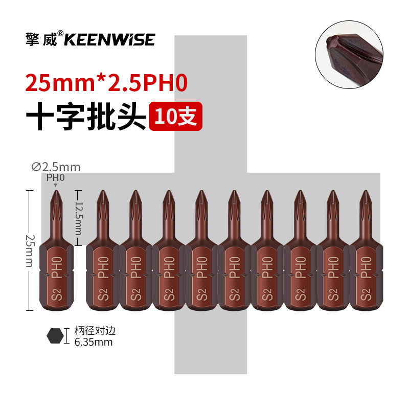 十字短批头套装超短内六角披头一字梅花带孔三角五星U型四方25mm|undefined