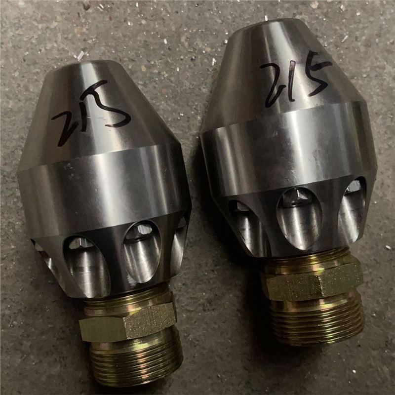 高压清洗吸污车管道疏通水老鼠1.5公斤水雷喷头前一后8陶瓷嘴喷头