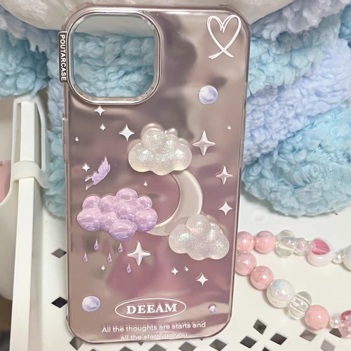 Cute cloud and star resin jewelry accessories hair clip cream glue phone case DIY material PJ1038