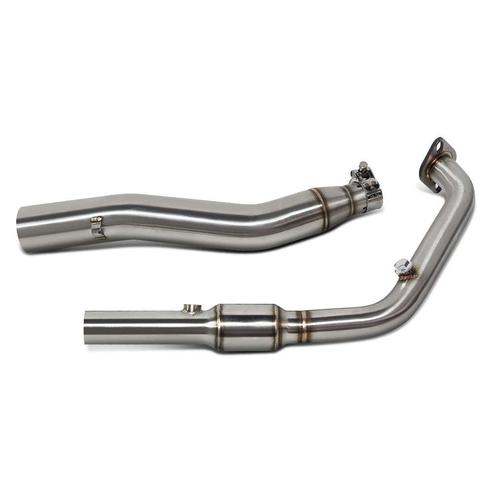Motorcycle Exhaust Pipe Modification Suitable for Mt15/R15 4V Dual Oxygen Port Stainless Steel Front Section 2017-2024