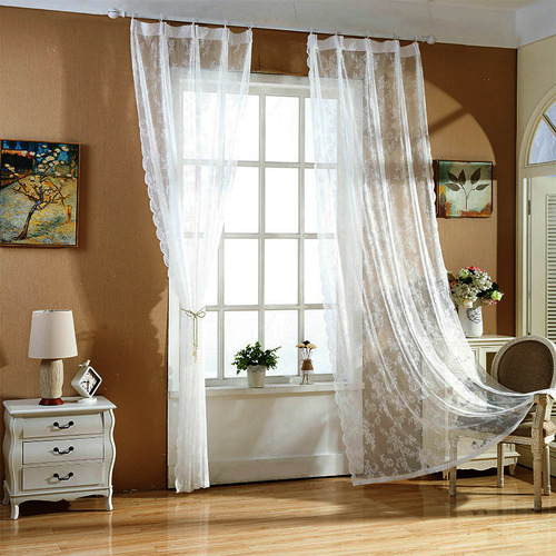 Product minimalist fresh breathable light-blocking curtain for bedroom balcony white sheer curtains