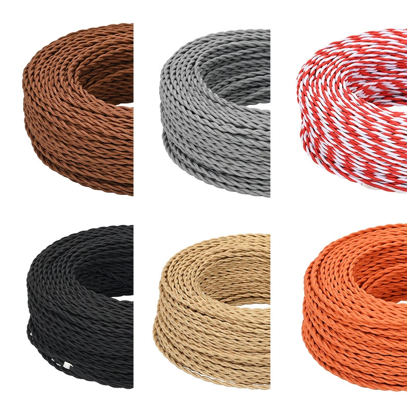 Woven lights, ceiling lamp, retro power cable, wholesale, handmade