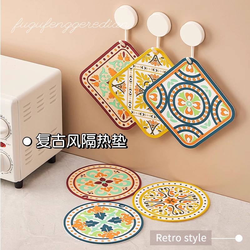 餐桌隔热垫家用厨房防烫耐高温硅胶餐垫防水防油砂锅垫杯垫碗垫子