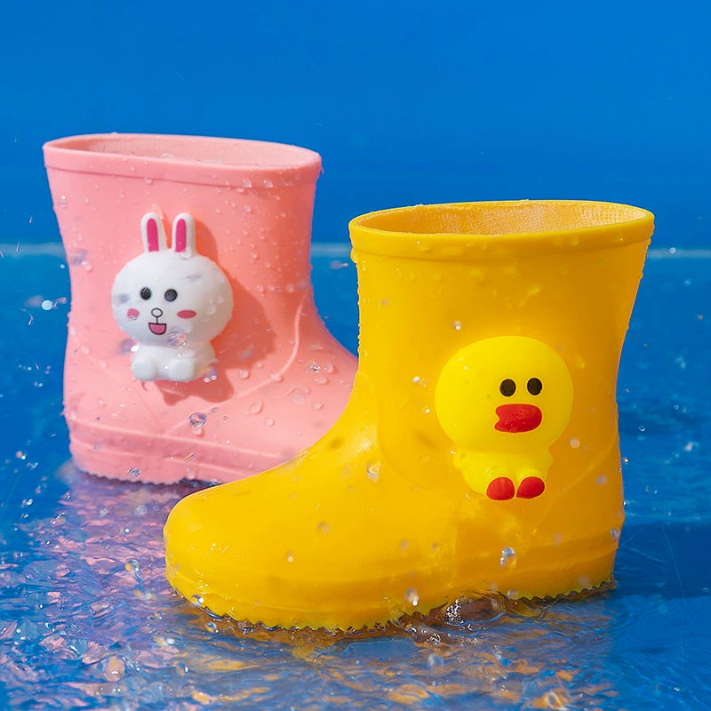 Детские дождевые сапоги для мальчиков нескользящие милые младенцы легкая бархатная детская водная обувь мультфильм детские дождевые сапоги для девочек