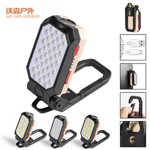 Cob Handheld Work Light USB Rechargeable Led with Magnet Hook Outdoor Emergency Portable Flashlight Auto Repair Inspection Light