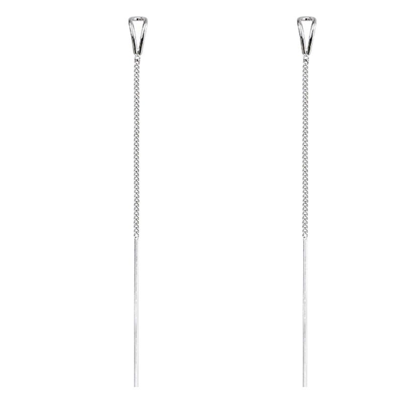 Pendientes de aguja de plata de dos piezas para mujer, 2022 nuevos pendientes de adelgazamiento de cara larga simple de moda de Corea del Sur