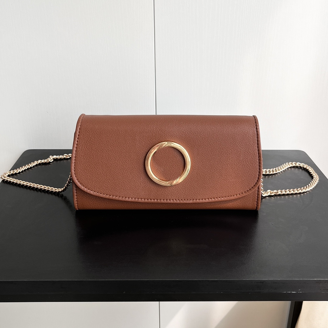 2024 New Cowhide Texture Wallet For Women, Lon Genuine Leather Clutch Ba, Fashionable Versatile Ladies' Chain Small_voghion.com