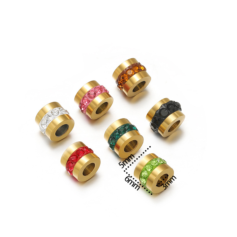8g Weight 10 PCS/Package 304 Stainless Steel 18K Gold Plated Geometric Spacer Bars