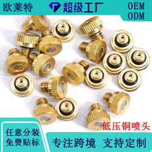 亚马逊跨境低压精细雾化喷嘴降温加湿黄铜喷嘴喷头配件园林喷雾头