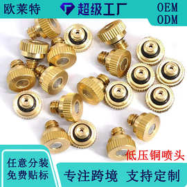 亚马逊跨境低压精细雾化喷嘴降温加湿黄铜喷嘴喷头配件园林喷雾头