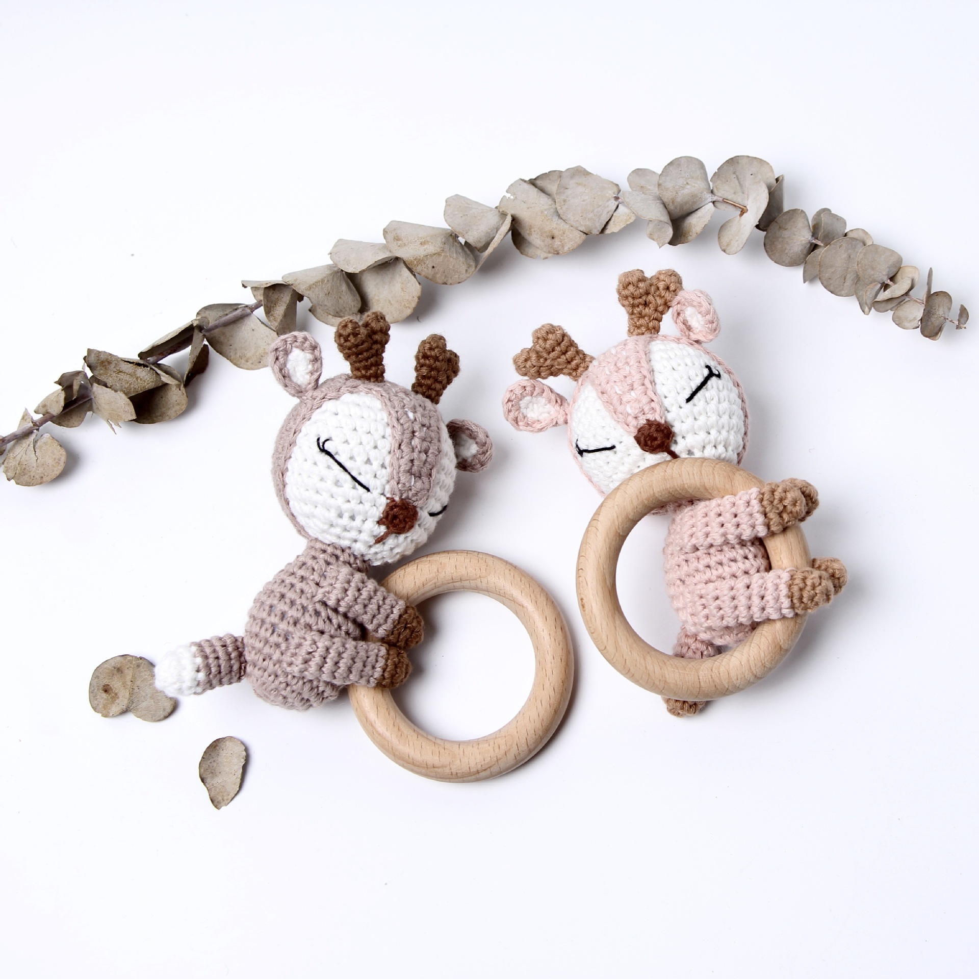Baby anti-shock saltando anillo de agarre de mano tambor de ondas campana tranquilizar dispositivo de sensación de seguridad para dormir anillo de agarre juguetes para bebés recién nacidos
