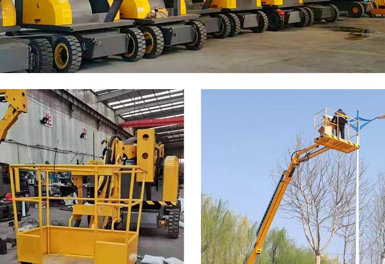 Fully Self-Propelled Articulated Arm Lift for Outdoor Decoration, Ladder Climbing, Street Light Maintenance, and High-Altitude Work