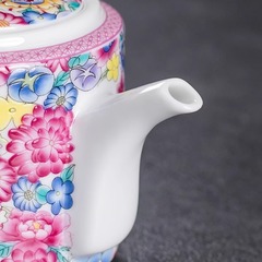 新款陶瓷琺瑯彩高端泡茶壺高檔描金萬花壺家用功夫茶具泡茶器茶壺