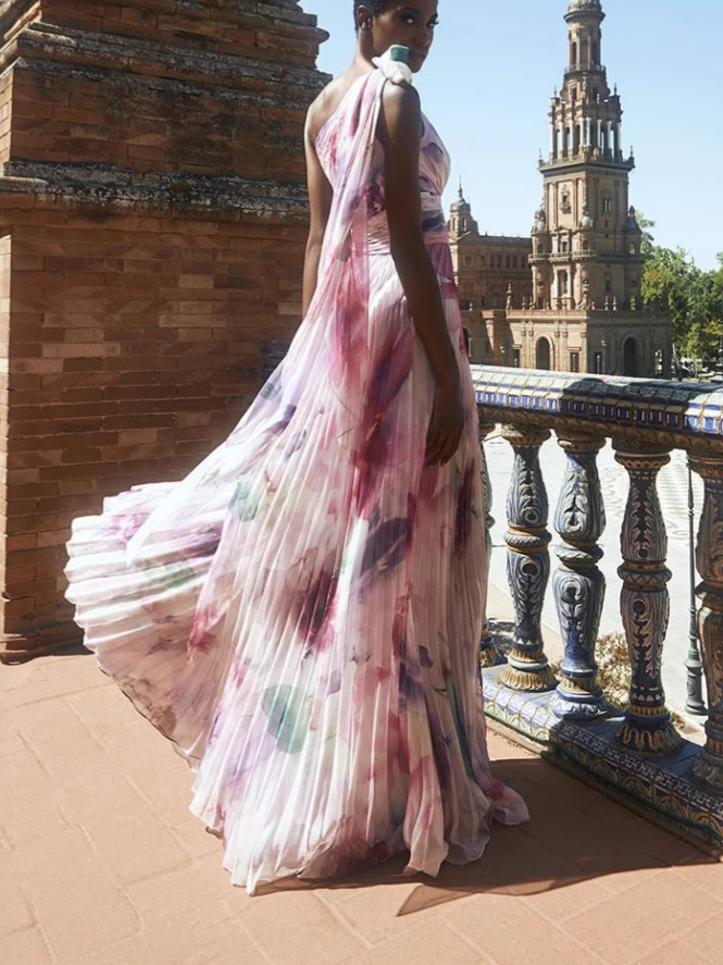 2025 estate transfrontaliera nuovo abito stampato con gonna Lolita in stile resort bohémien europeo e americano