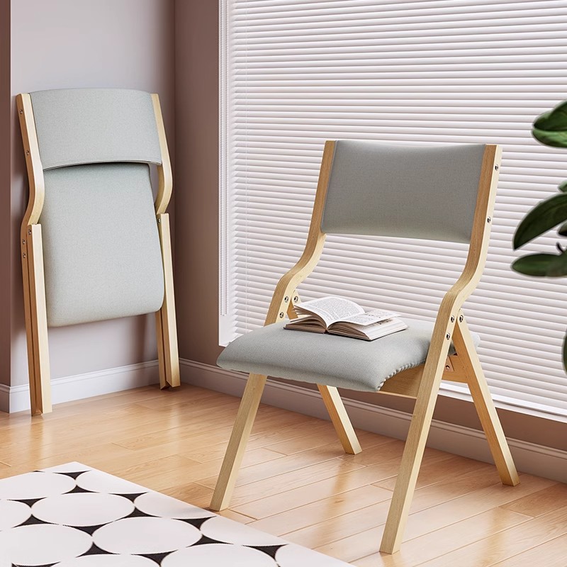 접이식 의자 홈 등받이 의자 복고풍 단단한 나무 식당 의자 사무실 컴퓨터 의자 의자 간단한 휴대용 접이식 의자