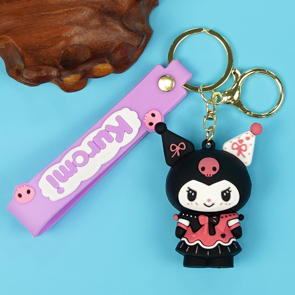 Perro de orejas grandes Melody KT gato pudín perro Kolomi caricatura de silicona llavero colgante bolsa colgante caja ciega regalo