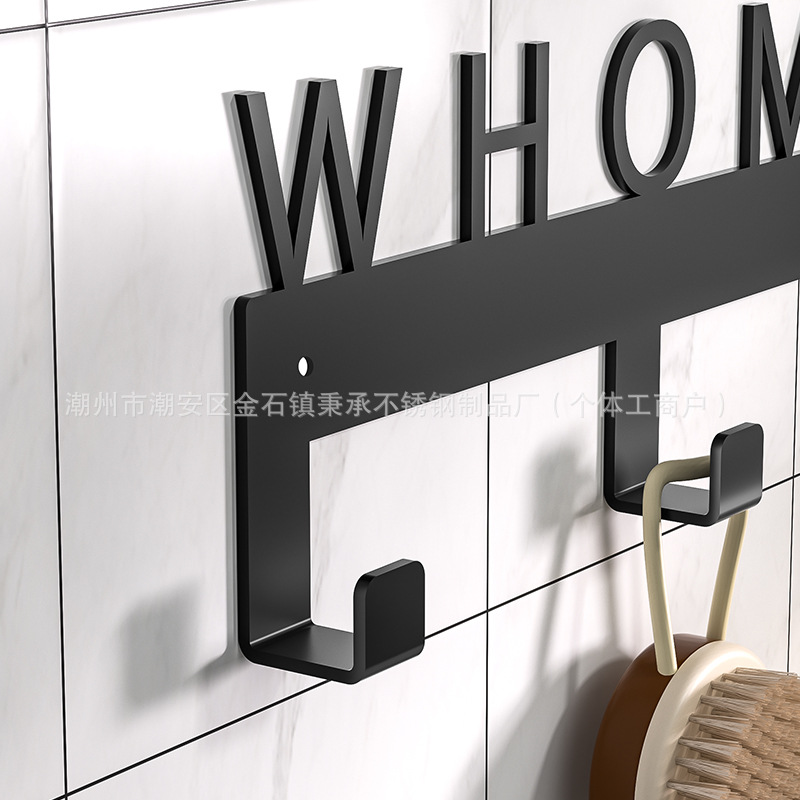 Personalizable puerta trasera gancho no perforación gancho adhesivo puerta de entrada llave sombrero almacenamiento percha percha multipropósito percha de ropa creativa