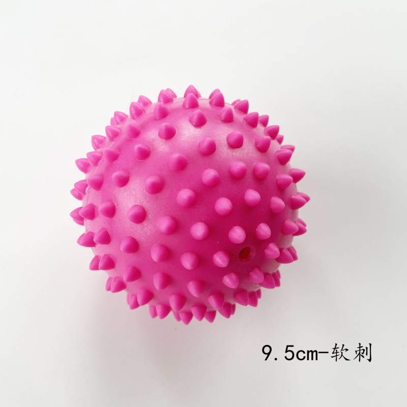 9.5 センチメートルソフト PVC ソーダボールマッサージリラクゼーションツボグリップボール足底筋膜ヨガボールフィットネスボールハリネズミボール|undefined