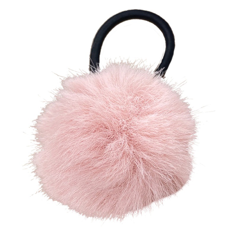 Crema de helado Bola de Pelo banda de pelo Cola de Caballo cuerda elegante dulce Bola de Pelo cuerda de pelo de felpa alta banda de goma elástica accesorios para el cabello