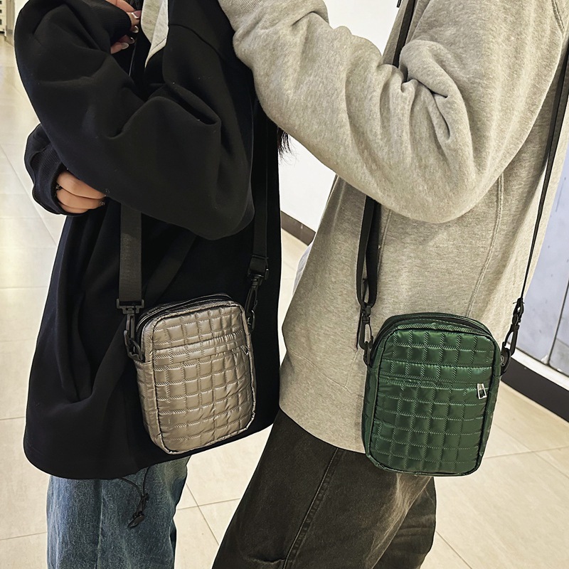 2024冬新款男女士棉服包休闲容量斜挎包睿营潮流背包胸前挎包批发