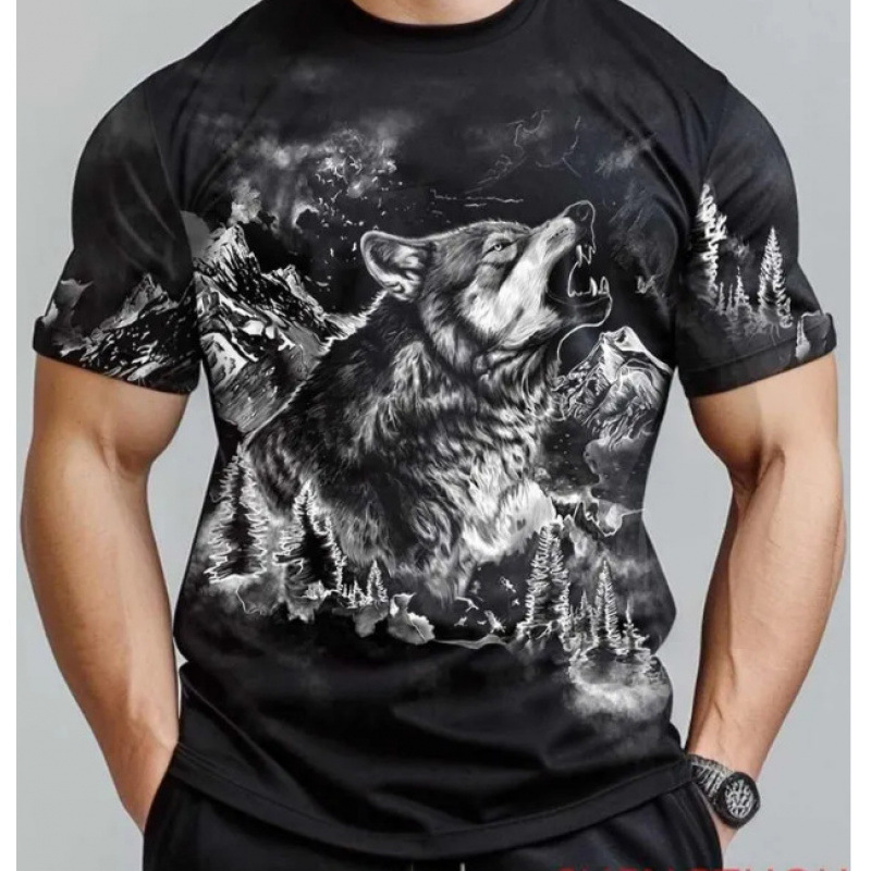 ホット販売漫画プリント半袖メンズ大きいサイズラウンドネック Tシャツルーズトップソース|undefined
