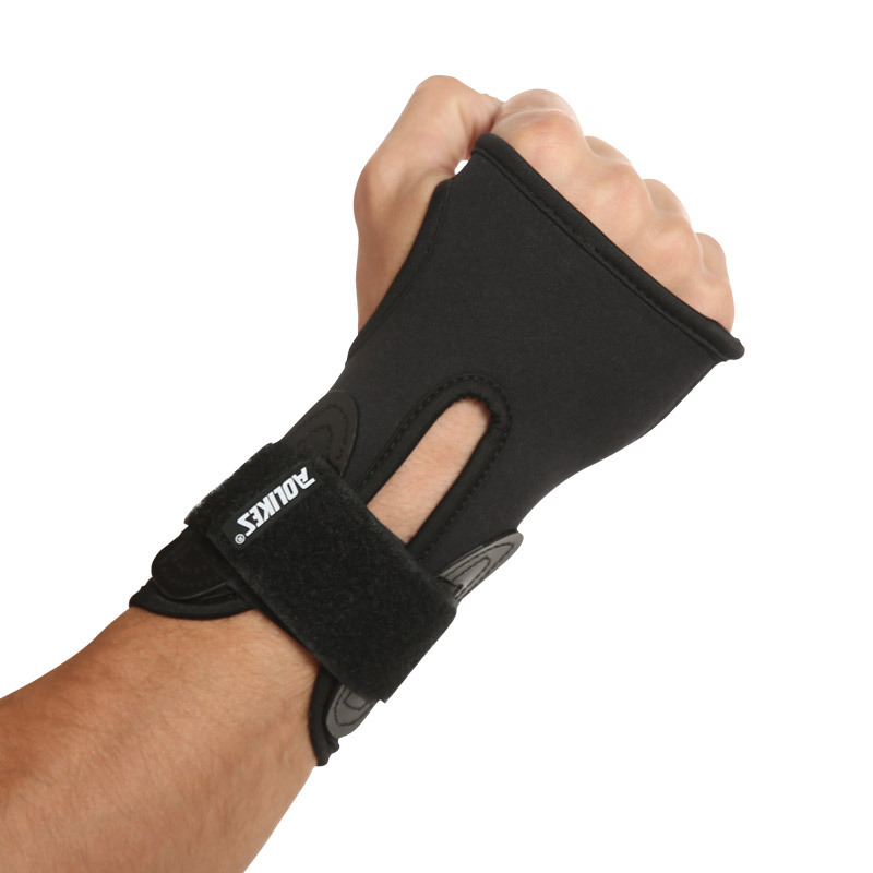 Aolikes Palma protección al aire libre deportes esquí patinaje placa de acero soporte antideslizante presurizado ajustable protección de la muñeca