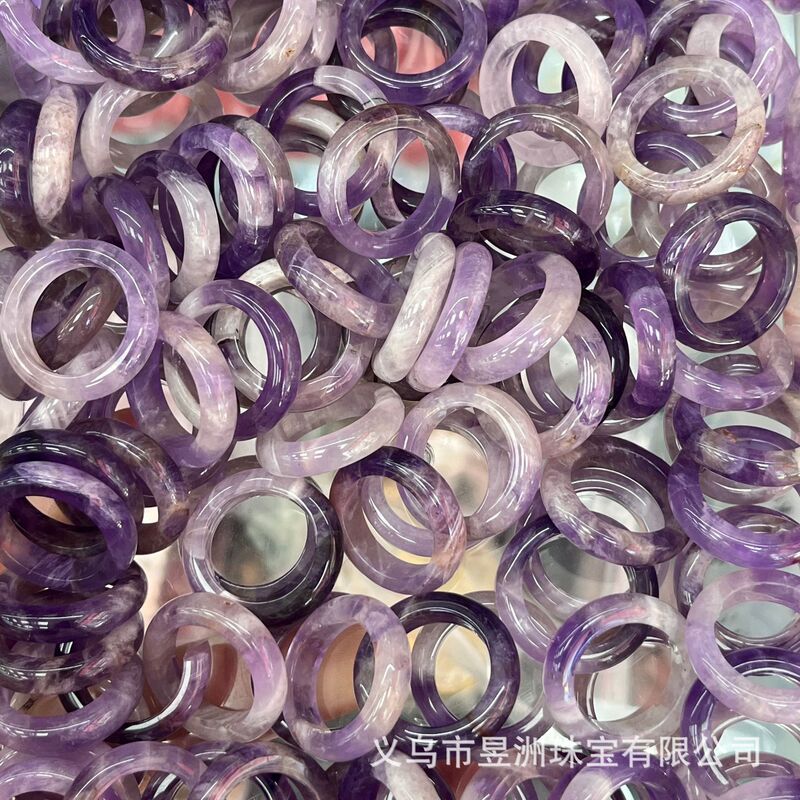 天然石水晶玛瑙玉髓圆环戒指戒圈跑环吊坠DIY饰品新中式 厂家批发|undefined