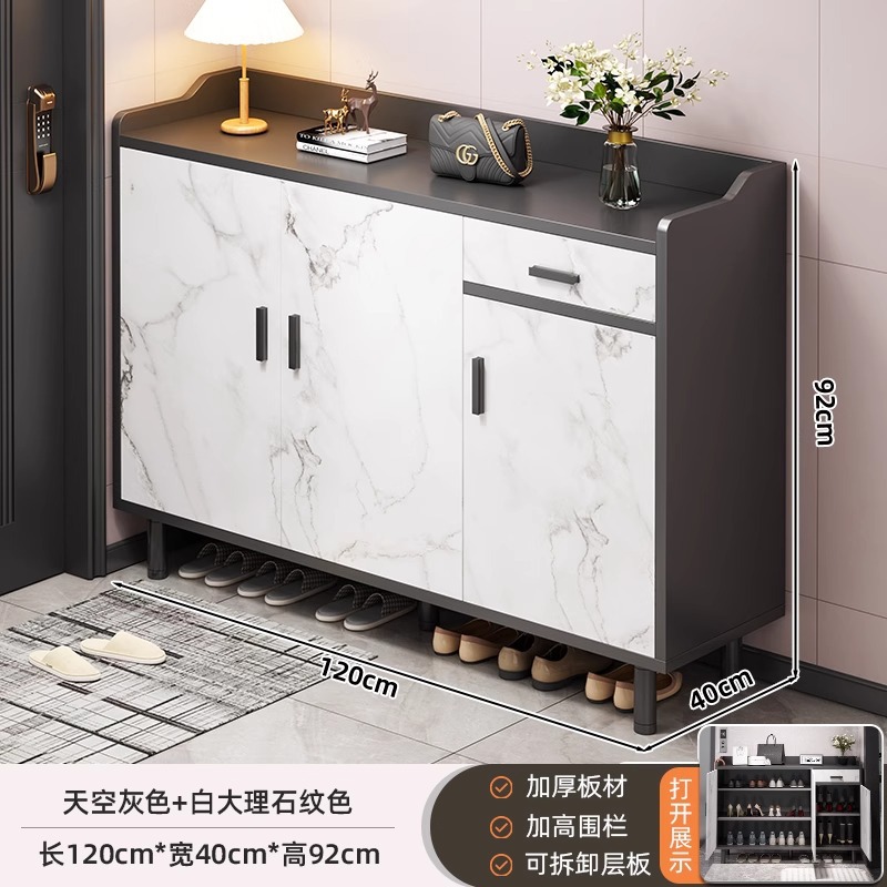 Armario de zapatos doméstico puerta interior nuevo tipo 2025 explosión pequeño armario de almacenamiento económico de gran capacidad estante de zapatos de pasillo