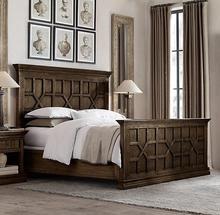 美国RH原单美式乡村复古风格别墅床英式古典实木床美式简约实木床