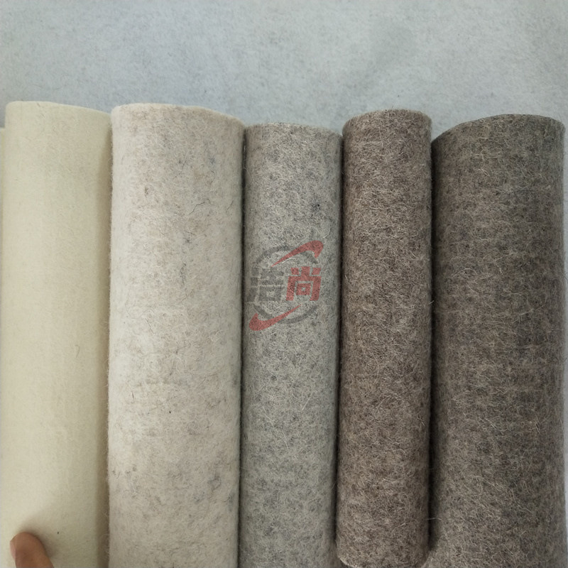Gray wool felt