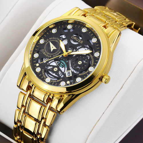 One piece foreign trade cross-border dropshipping luminous waterproof calendar hollow fully automatic quartz watch fashion trend watch