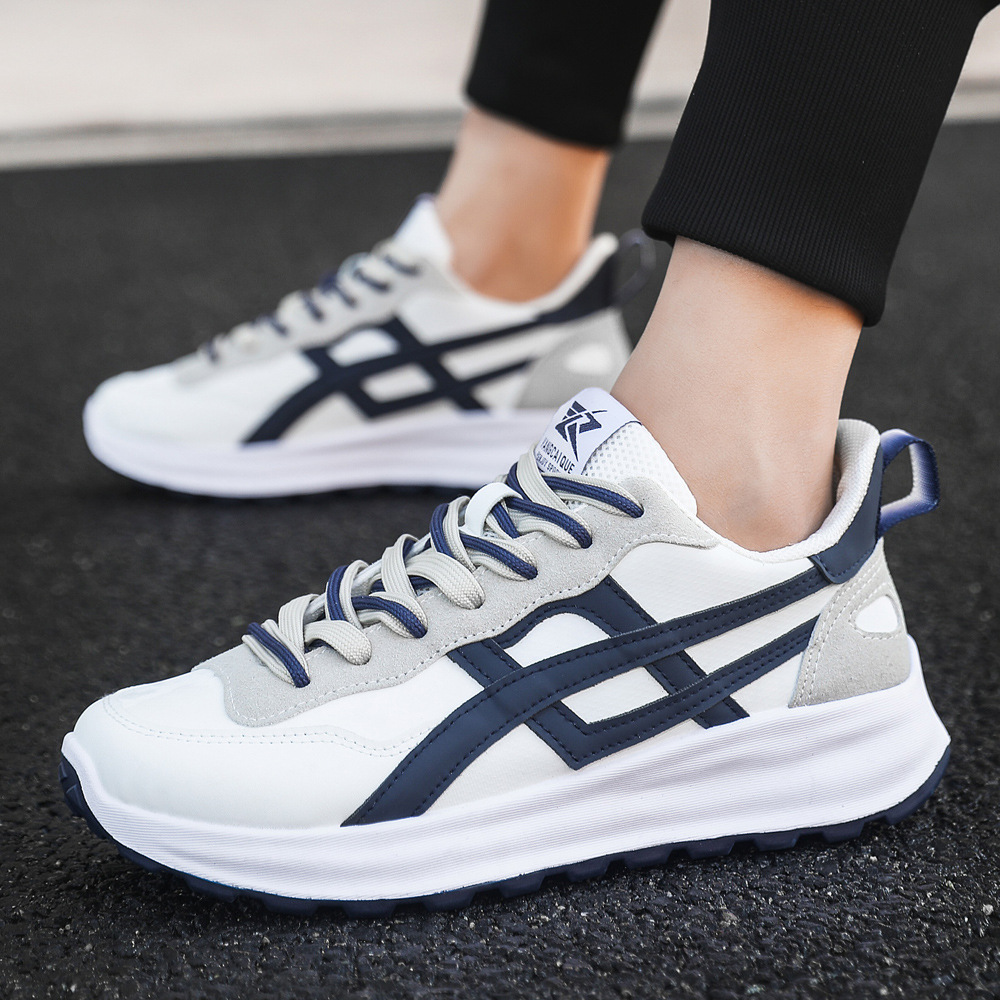 Argan zapatos de hombre Primavera y otoño nueva moda de suela gruesa zapatos casuales ligeros Comercio exterior más tamaño de moda simple zapatilla de deporte transpirable