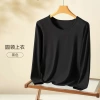 [Soft Velvet Slim Fit Top] Black