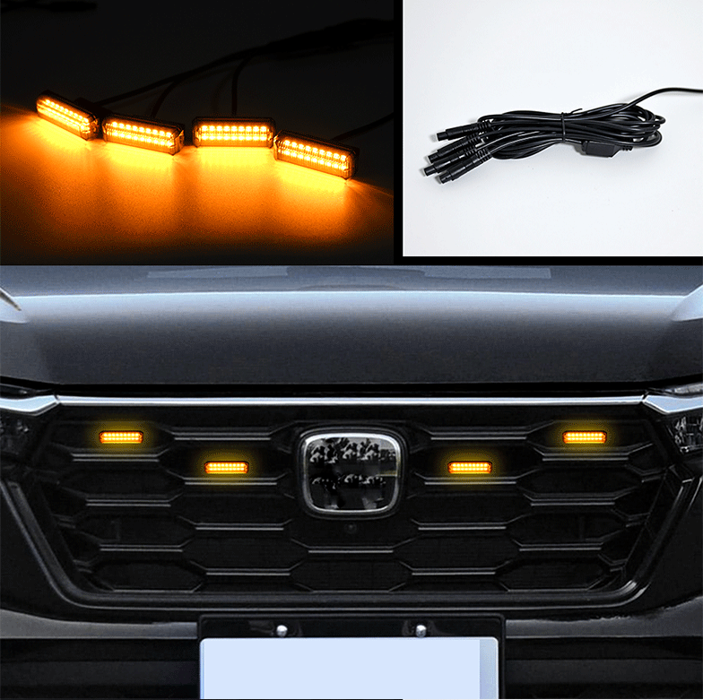 Car Grille Small Yellow Light Clip-On Led Light Suv Pickup Truck Off-Road Vehicle Grille Modification Universal Led Grille Light