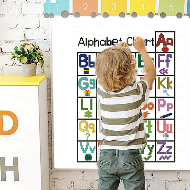 Mona Lisa Real Alfabeto Inglés Nuevo bordado cruzado simple y práctico educación infantil artesanal